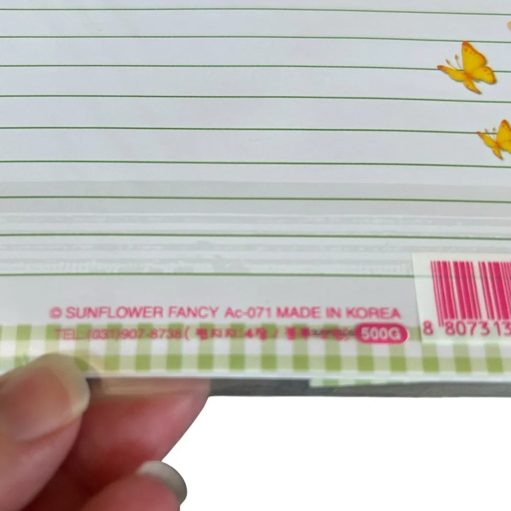 Vintage Y2K Sunflower Fancy Elegance Beige Letter Set Korean Stationary Kawaii